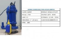 Bomba sumergible  GDQ1.5-17-0.37F G2405F Shimge