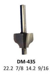 Broca para router corte pecho de paloma 7/8 Pulg 435 Micro