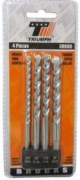 Juego de brocas para concreto 4 Pz Triumph