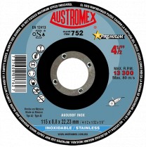 Disco para corte de acero inoxidable 4-1/2 Pulg 752 Austromex