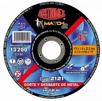 Disco para corte y desbaste de metal 4-1/2 Pulg 2121 Austromex