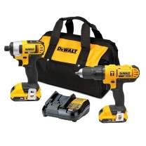 Combo de rotomartillo + Atornillador de impacto inalámbrico 20V DCK222D2 DeWalt