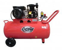 Compresor de banda 1HP con tanque horizontal de 100lt 9306 Goni