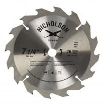 Sierra para madera diente fino 7 1/4” 16 Dts 5/8 DI516-01NI Nicholson