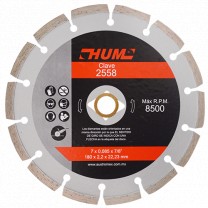 Disco de diamante segmentado HUM 7 Pulg 2558 Austromex